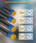 Dual-hex socket design shown for All In One Spline Lug Nut Socket Set 12 Piece With Wheel Lock Keys Universal 5 6 7 10 And 12 Spline Locking Master Keys CrMo Alloy Tire And Wheel Tools For Aftermarket Axle Nut And Wheel Lock Removal