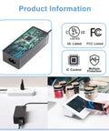 12V Replacement Power Cord For Mini C300 C400 Series WiFi Card Reader And Flex C401U Cradle K400 Starter Kit Base Power Cord Supply Ready To Plug In PWR YJ3PWR PK FSP040 RHBN2 shown with charging dock.