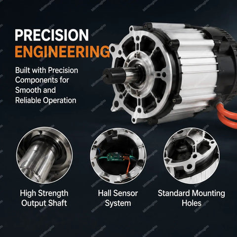 Heavy Duty Differential Brushless Motor With Pure Copper Windings showing precision engineering and components.