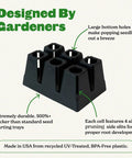 Image of Reusable Seed Starter Tray Set For Easy Watering And Seedlings, 6-cell trays showing durability and design benefits.