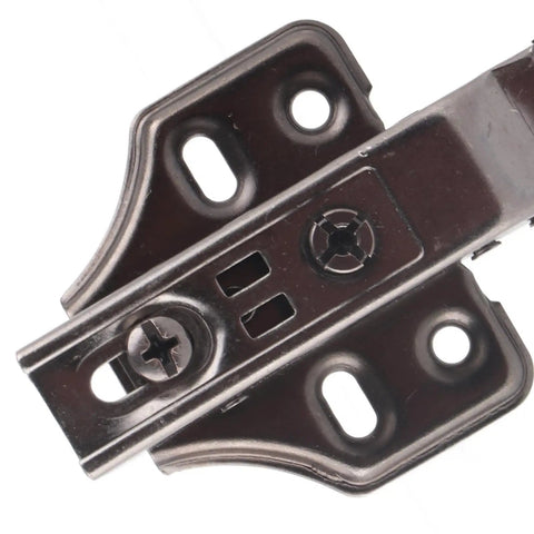 Silent Wardrobe Hinge Hydraulic Soft Close Adjustable Aircraft Base for aluminum glass cabinet doors, cold rolled steel.