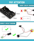 276 Piece DC Motor Kit For DIY Science Projects circuit diagram instructions for battery holder and motor wiring setup.