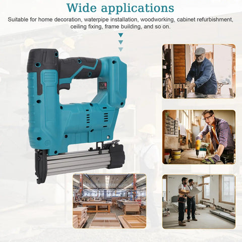 No Sweat 20V Cordless Brad Nailer And Crown Stapler Combo With Straight Nails Plus Staples Smooth Single Or Continuous Trigger Pull Makes Upholstery And Carpentry Projects A Breeze