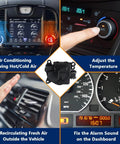 HVAC Heater Blend Door Actuator Replacement For Jeep Grand Cherokee 2014 Through 2021 WK And 2022 Grand Cherokee And Dodge Durango 2014 Through 2021 Replaces OE 68224186AA 604057 AC Temperature Door Actuator Easy Install No Hassle shown installed and in use, with dashboard and controls.