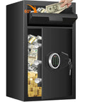 2.7 Cubic Drop Slot Safe for Cash and Jewelry with Deposit Slot and Sawtooth Edge Quick Access via Combination Lock and Key