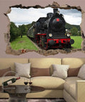 Vintage Steam Train Wall Sticker Art Poster Removable Vinyl Decal For Bedroom Living Room Playroom Nursery Office Shop
