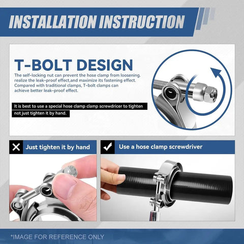 Installation instructions for Beefy 3 Inch V Band Clamp Kit With Male And Female Flanges For Turbo And Exhaust Systems