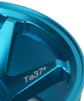 Beefed Up CNC Machined Aluminum RC Wheel Hubs For 1X10 Scale Cars, Stability Boost, Easy Install, rugged blue finish detail