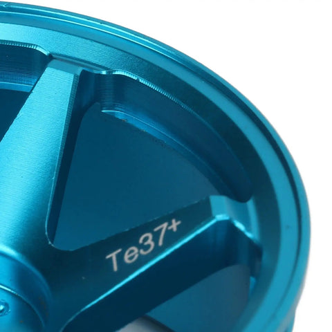 Beefed Up CNC Machined Aluminum RC Wheel Hubs For 1X10 Scale Cars, Stability Boost, Easy Install, rugged blue finish detail