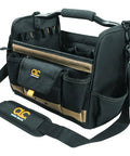 Open Top Soft Sided Tool Box 14 Inch With 31 Pockets Padded Shoulder Strap, Foam Grip Handle, Heavy Duty Tool Carrier
