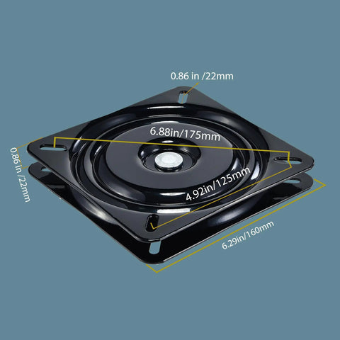 6 Inch Two Pack Boat Seat Swivel Base Replacement With 360 Degree Ball Bearing Swivels, Built To Last Heavy Duty Mount Clamp Plate for precise measurements