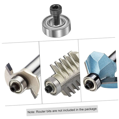 Replacement Bearings Kit For Router Bits With Top Mounted Bearing Guide Low Noise Double Shielded Design Pro Grade 1 Set