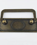Front view of Antique Bronze Bail Drawer Pulls 2.5 Inches Center Spacing 64 Mm Vintage Drop Swing Cabinet Knob Hardware Zinc Alloy