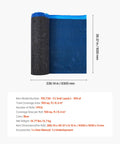 Heavy Duty Floor Underlayment Roll 3 Mm Thick Laminate Flooring Padding With Vapor Barrier, blue color, 100 sq ft coverage.