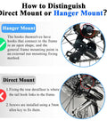 Diagram showing direct vs hanger mount for Rear Derailleur RD TY21B 6 And 7 Speed Replacement For Mountain Bikes, Cruisers, Commuters.