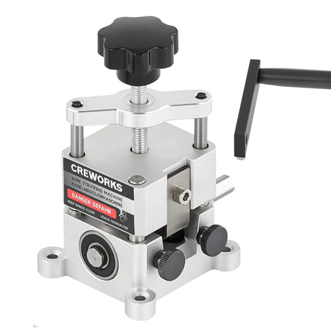 Wire Stripper Machine For Scrap Wires, Manual Crank Or Drill Compatible, 0.06 To 1 Inch Copper Wire Stripping Tool With Dual Feed Hole Plates