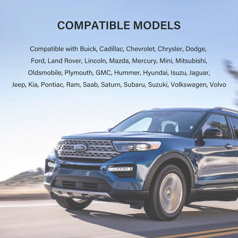 List of compatible car models with SUV image for 8 Pack Fuel Injector Connector Pigtail Kit For Dodge Ford Chevy Cars 8PCS