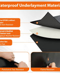 Waterproof underlayment material showing layers of Built Tough 51 Mil Epdm Rubber Roofing Rolls With Peel And Stick Backing.