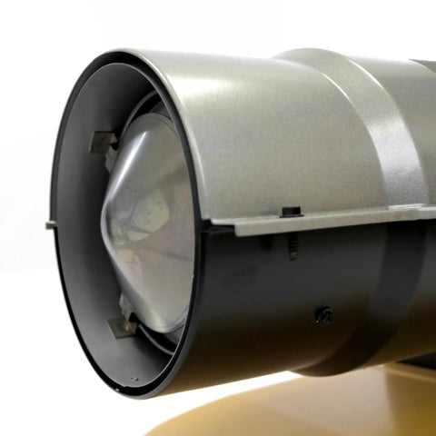 Close-up of the front nozzle of the High Output 80000 Btu Forced Air Kerosene And Diesel Portable Heater.