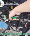 Beast Half Inch Cordless Impact Wrench Kit with 4000mAh 20V Max Battery in use on car engine showing soft rubber handle