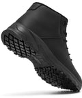 Non Slip Work Boots For Men Slip Resistant Waterproof Kitchen Shoes For Food Service Chefs And Restaurant Workers Leather Ankle Boots For Outdoor Work And All Day Walking Black Size 11 showing detailed tread