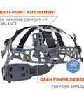 Interior structure of Skullerz 8975 Class C Safety Helmet White Built Tough For All Day Comfort On Construction Sites
