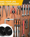 Neodymium Cup Magnets With Countersunk Holes And Stainless Screws, Heavy Duty Holding Up To 110 Lbs Per Magnet, Black Pack Of 12 holding tools on wood.