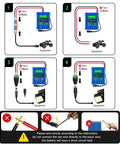 Installation diagram for 12V 5600mAh Lithium Battery With Charger And Bare Leads For DIY Projects, RC Cars, Robots, Speakers