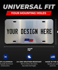 Straight Up Custom Front License Plate For Cars And Trucks Keep Your Ride Looking Fresh With Fully Personalized Designs Upload Photos Or Business Logos Add Bold Fonts And Vibrant Colors To Total Crush Every Block, 6x12 inch aluminum plate with four mounting holes.