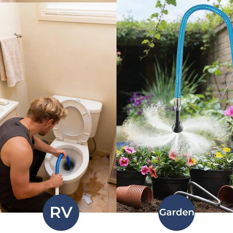 RV Tank Wand Sprayer With Swivel Head 60 Inch Backflow Preventer Leak Proof used for toilet and garden irrigation