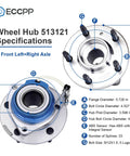 Front Wheel Hub Bearing Assembly Single Pack ABS 5-Lug OE 513121 fits Chevy, Cadillac, Buick, Pontiac, Oldsmobile specifications