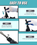 Steps to attach chisel to 4500 BPM Air Hammer Kit With 150mm Stroke, 4-Piece Air Chisel And Scraper Set, step-by-step guide