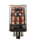 DC 12V Relay With 11 Pin 10A 250VAC Silver Alloy Contacts For Industrial Control Panels Tough As Nails High Temperature Resistant Switch For Reliable Signal Transmission, bottom view