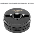 2 And 3 Pin Brake Rewind Adapter Set For Disc Brakes, Fits Three Eighths Inch Drive Ratchets, compact automotive brake tool