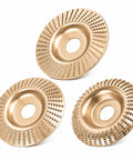 Multi Disc Wood Carving Kit With Tungsten Carbide Wheels And Upper Clamping Plates For Cutting, Shaping, Sanding, And Grinding