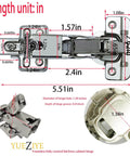 Diagram of a 2 Pack 165 Degree Soft Close Cabinet Hinges For Frameless Full Overlay Cabinets Folding Doors Corner Cabinets And Wardrobe Installations Durable Cold Rolled Steel With High Hardness And Corrosion Resistance, with measurements.