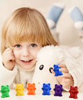 Hella Cool Big Time 120 Piece Math Manipulatives Counting Bear Set With Vibrant Six Color Blocks during preschool learning.