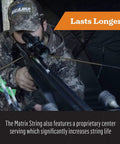 Hunter aiming crossbow with Matrix Archery Replacement Crossbow String For Hunting And Target Shooting in camo gear