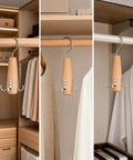 Heavy Duty Solid Wood Storage Hanger With Multiple Hooks awesome closet accessory organizer built tough, hanging in a closet.
