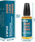 Door Lock And Hinge Lubricant Oil With Needle Oiler For Squeaky Keyholes And Hinges No More Squeaks Easy Quick Fix Long Lasting Lubrication To Stop Noise Prevent Rust Precise Application 1 Oz bottle and box.
