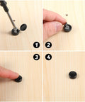 Installation of 150 Pack Black Plastic Screw Caps For Covering Screw Heads Fits Size 6 And Size 8 Screws M3 M4
