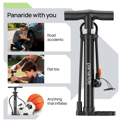 Versatile Handheld Bike Pump With Dual Presta And Schrader Valves for Road and Mountain Bikes, inflating soccer balls