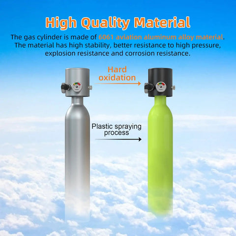 Massive 11.1L Scuba Tank With 4500psi Fill 80 Cu Ft Aluminum Diving Cylinder High Capacity Dive Bottle With Integrated Valve