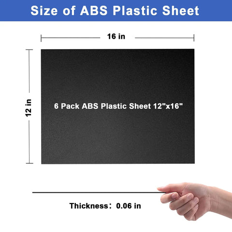 Moldable Plastic Sheets 12x16 Inches 0.06 Inch Thick 6 Pack Double Sided Smooth And Textured For DIY Projects Handcrafts Decor