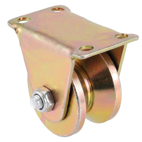 2 Inch V Groove Wheel Set 10 Pcs Beefy Heavy Duty 1045 Steel Sliding Gate Rollers With V Shaped Bracket Built To Last Bearing Pulleys