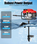 Lightweight 7.5HP Outboard Motor With 200cc Air Cooled Single Cylinder Gas Powered Easy Pull Start CDI Ignition 16.5 Lbs
