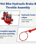 Must Have Mini Bike Hydraulic Brake Kit With Master Cylinder And Throttle Cable Assembly for Baja Doodle Bug DB30