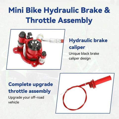 Must Have Mini Bike Hydraulic Brake Kit With Master Cylinder And Throttle Cable Assembly for Baja Doodle Bug DB30