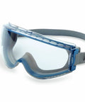 Stealth Safety Goggles With Clear Anti Fog Lens And Indirect Vent System Teal And Gray Frame Neoprene Headband For All Day Comfort And Sharp Optics
