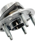 Close-up of Beefed Up 2Pcs Front And Rear Wheel Hub Bearing Assembly With ABS 5 Lug Fits 2010 2020 Cars And SUVs Including Malibu Impala Equinox Terrain CTS XTS Lacrosse Regal Saab 9 5, showing a 5-lug metal hub.